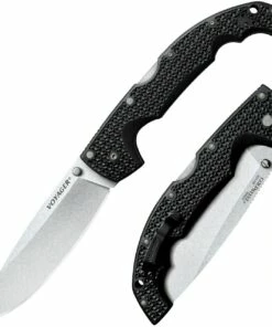 Hot Sale ✔️ Cold Steel Voyager CS-29AB, 4.0" AUS10A Plain Blade, Black Griv-Ex Handle 🧨