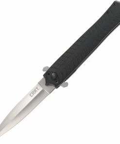 Promo 😀 CRKT Xolotl Linerlock CR2265, 3.643" 1.4116 Plain Blade, Black G10 Handle 💯