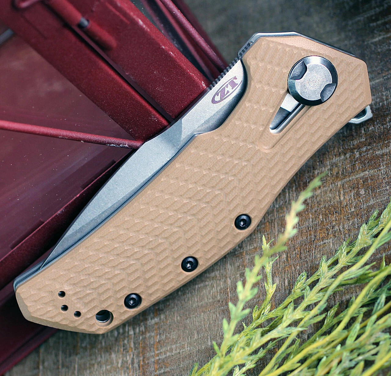 Promo 👍 Zero Tolerance 0308 Framelock Folder, 3.75" CPM-20CV Stonewash Drop Point Plain Blade, Coyote Brown G-10 Handle 🔥 3 Promo 👍 Zero Tolerance 0308 Framelock Folder, 3.75" CPM-20CV Stonewash Drop Point Plain Blade, Coyote Brown G-10 Handle 🔥 - Image 3