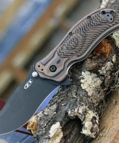 Best Sale 🔥 Zero Tolerance 0350HB Assisted Open Folding Knife, 3.25" CPM-S30V Tungsten DLC Coated Blade, Hyena Brown and Black G-10 Handle 🤩