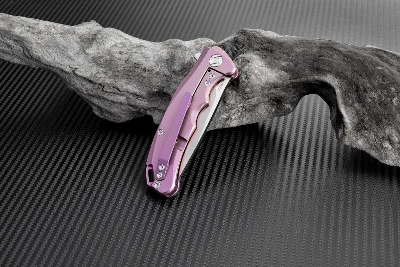 Cheap 🔔 Artisan Cutlery Artisan Small Tradition ATZ1702GSRE, 3.27" S35VN Plain Blade, Purple TC4 Titanium Handle ✔️ 3 Cheap 🔔 Artisan Cutlery Artisan Small Tradition ATZ1702GSRE, 3.27" S35VN Plain Blade, Purple TC4 Titanium Handle ✔️ - Image 3