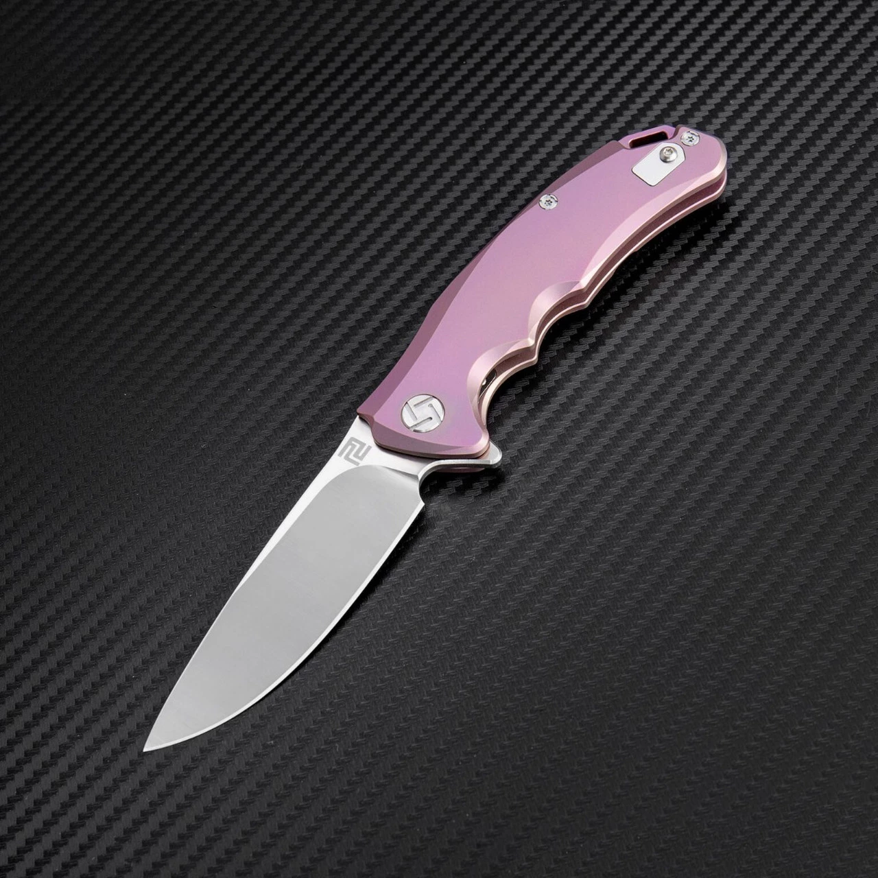 Cheap 🔔 Artisan Cutlery Artisan Small Tradition ATZ1702GSRE, 3.27" S35VN Plain Blade, Purple TC4 Titanium Handle ✔️ 1 Cheap 🔔 Artisan Cutlery Artisan Small Tradition ATZ1702GSRE, 3.27" S35VN Plain Blade, Purple TC4 Titanium Handle ✔️