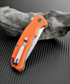 Best Pirce 😍 Artisan Cutlery Artisan Tradition ATZ1702POE, 3.94" D2 Plain Blade, Orange G-10 Handle ✔️ -Automatic Knives shop atz1702poe 2 21865.1566586023