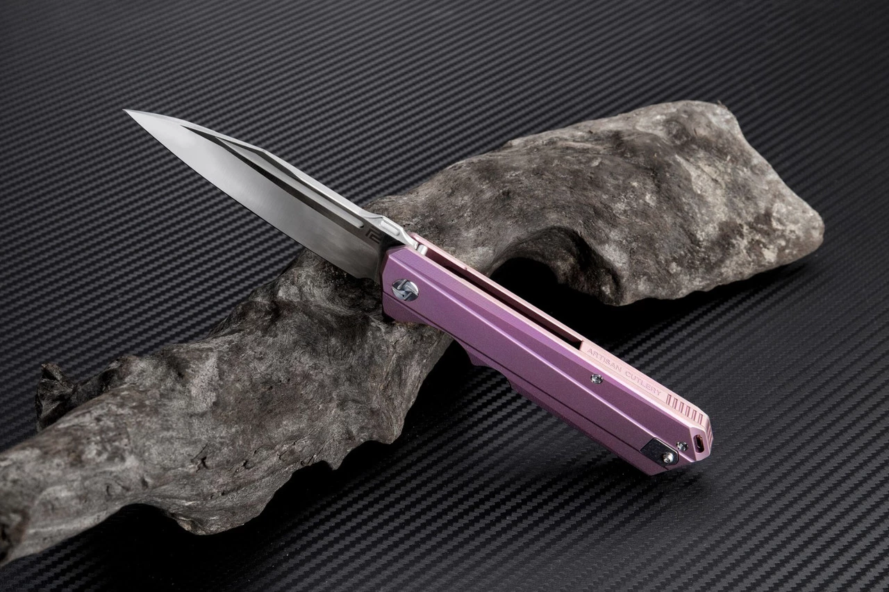 Best reviews of ⌛ Artisan Cutlery Artisan Littoral ATZ1703GRE, 3.54 in. S35VN Plain Blade, Purple Titanium Handle ⭐ 2 Best reviews of ⌛ Artisan Cutlery Artisan Littoral ATZ1703GRE, 3.54 in. S35VN Plain Blade, Purple Titanium Handle ⭐ - Image 2