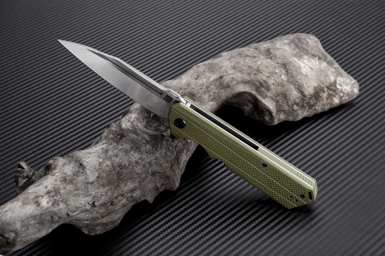 Promo 👍 Artisan Cutlery Artisan Littoral ATZ1703PGN , 3.54 in. D2 Plain Blade, Green G10 Handle 🔥 3 Promo 👍 Artisan Cutlery Artisan Littoral ATZ1703PGN , 3.54 in. D2 Plain Blade, Green G10 Handle 🔥 - Image 3