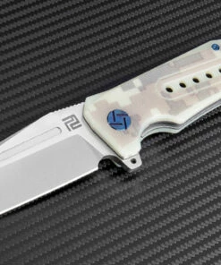 Hot Sale ✨ Artisan Cutlery Artisan Jungle ATZ1705PCG, 3.94" D2 Plain Blade, Camo G-10 Handle ❤️