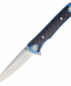 Hot Sale 🔥 Artisan Cutlery Artisan ATZ1707GSBU Small Shark, 3.15" S35VN Plain Blade, Blue Titanium TC4 Handle ✔️