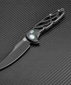 Deals 🛒 Artisan Cutlery Artisan Dragonfly ATZ1801GBKM, 3.94" M390 Black Plain Blade, Black TC4 Titanium Handle 😍