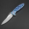 Buy 🤩 Artisan Cutlery Artisan Dragonfly ATZ1801GBUS, 3.94" S35VN Plain Blade, Blue TC4 Titanium Handle 😀