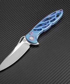 Buy 🤩 Artisan Cutlery Artisan Dragonfly ATZ1801GBUS, 3.94" S35VN Plain Blade, Blue TC4 Titanium Handle 😀