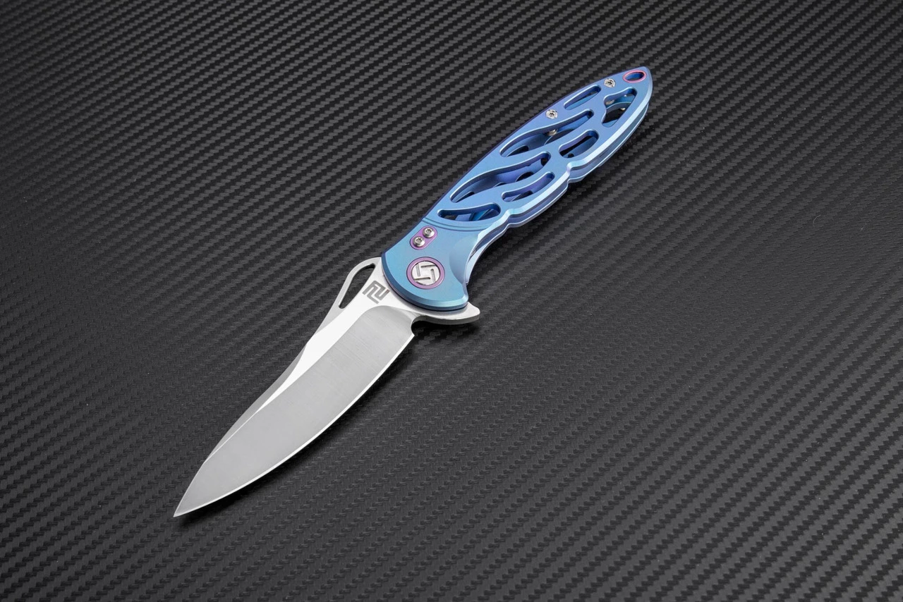 Buy 🤩 Artisan Cutlery Artisan Dragonfly ATZ1801GBUS, 3.94" S35VN Plain Blade, Blue TC4 Titanium Handle 😀 1 Buy 🤩 Artisan Cutlery Artisan Dragonfly ATZ1801GBUS, 3.94" S35VN Plain Blade, Blue TC4 Titanium Handle 😀