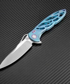 Cheapest 🧨 Artisan Cutlery Artisan Dragonfly ATZ1801GGNM, 3.94" M390 Plain Blade, Green TC4 Titanium Handle 💯