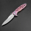Promo 🔥 Artisan Cutlery Artisan Dragonfly ATZ1801GREM, 3.94" M390 Plain Blade, Rose TC4 Titanium Handle ❤️