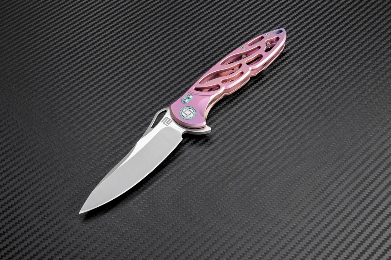 Promo ๐ Artisan Cutlery Artisan Dragonfly ATZ1801GRES, 3.94" S35VN Plain Blade, Rose TC4 Titanium Handle ๐งจ 1 Promo ๐ Artisan Cutlery Artisan Dragonfly ATZ1801GRES, 3.94" S35VN Plain Blade, Rose TC4 Titanium Handle ๐งจ