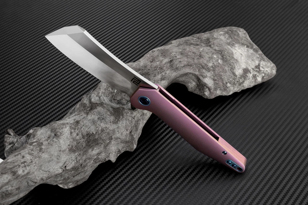 Brand new 💯 Artisan Cutlery Artisan Osprey ATZ1803GREM, 3.74" M390 Plain Blade, Rose TC4 Titanium Handle ⭐ 2 Brand new 💯 Artisan Cutlery Artisan Osprey ATZ1803GREM, 3.74" M390 Plain Blade, Rose TC4 Titanium Handle ⭐ - Image 2