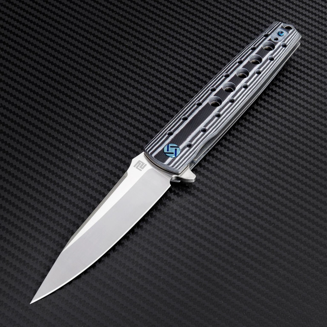 Top 10 ๐ Artisan Cutlery Artisan ATZ1807GBWM Virginia, 3.94" M390 Plain Blade, Black/White G-10 Handle ๐งจ 4 Top 10 ๐ Artisan Cutlery Artisan ATZ1807GBWM Virginia, 3.94" M390 Plain Blade, Black/White G-10 Handle ๐งจ - Image 4