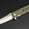 Deals 🎁 Artisan Cutlery Artisan Virginia ATZ1807PGNF, 3.94" D2 Plain Blade, Flat Green G-10 Handle ⌛