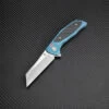 Outlet ✨ Artisan Cutlery Artisan Falcon ATZ1809GBUS, 3.62" S35VN Plain Blade, Blue Carbon Fiber/Titanium Handle 🔔