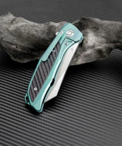 Cheap 🌟 Artisan Cutlery Artisan Falcon ATZ1809GGNS, 3.62" S35VN Plain Blade, Green Carbon Fiber/Titanium Handle 😍 -Automatic Knives shop atz1809ggn 2 95631.1566586108