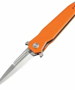 Promo ⌛ Artisan Cutlery Artisan Hornet ATZ1810POEF, 3.54" D2 Steel Stone Wash Blade, Orange G10 Handle ✨