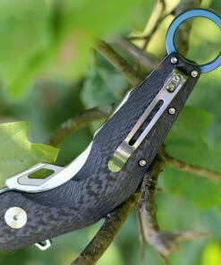 New ⌛ Artisan Cutlery Artisan Cobra ATZ1811GBUM, 3.15" M390 Plain Blade, Blue Carbon Fiber Handle 🧨 -Automatic Knives shop atz1811gbum.3 82501.1566586071