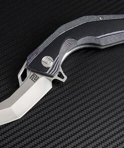 Deals 🧨 Artisan Cutlery Artisan Cobra ATZ1811PBGC, 3" D2 Plain Blade, Curved Black/White G-10 Handle 🔔