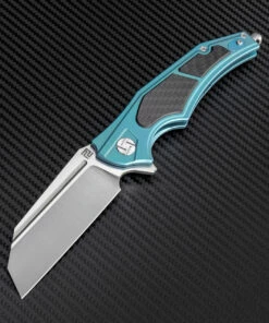 Coupon 👍 Artisan Cutlery Artisan Apache ATZ1813GGNM, 3.82" M390 Plain Blade, Green Titanium/Carbon Fiber Handle 🧨 -Automatic Knives shop atz1813ggnm 24588.1566586057