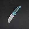 Coupon 👍 Artisan Cutlery Artisan Apache ATZ1813GGNM, 3.82" M390 Plain Blade, Green Titanium/Carbon Fiber Handle 🧨