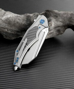 Outlet ✨ Artisan Cutlery Artisan Apache ATZ1813GGYM, 3.82" M390 Plain Blade, Gray Titanium/Carbon Fiber Handle 🧨 -Automatic Knives shop atz1813ggys 2 1 41899.1566586054