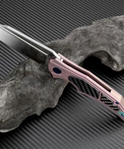 Flash Sale 😍 Artisan Cutlery Artisan Apache ATZ1813GRES, 3.82" S35VN Plain Blade, Rose Titanium/Carbon Fiber Handle 😍 -Automatic Knives shop atz1813gres 1 14024.1566586006
