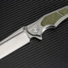 Promo 💯 Artisan Cutlery Artisan Apache ATZ1813PGGN, 3.7" D2 Plain Blade, Gray/Green Aluminum/G-10 Handle 🎉