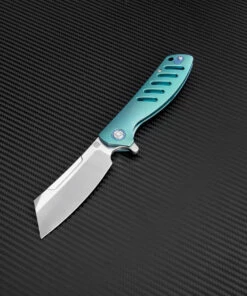 Cheapest 😍 Artisan Cutlery Artisan Tomahawk ATZ1815GGNM, 3.75" M390 Plain Blade, Green Titanium Handle 🔥