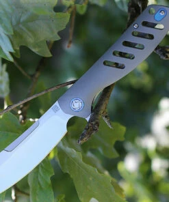 Outlet 🔥 Artisan Cutlery Artisan Tomahawk ATZ1815GGYS, 3.75" S35VN Plain Blade, Gray Titanium Handle ✨