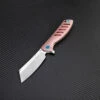 Cheap ✔️ Artisan Cutlery Artisan Tomahawk ATZ1815GRES, 3.75" S35VN Plain Blade, Rose Titanium Handle ✔️
