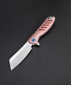 Cheap ✔️ Artisan Cutlery Artisan Tomahawk ATZ1815GRES, 3.75" S35VN Plain Blade, Rose Titanium Handle ✔️