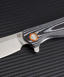 Discount 🔥 Artisan Cutlery Artisan Tomahawk ATZ1815PBGC, 3.75" D2 Plain Blade, Curved Black/White G-10 Handle ✨