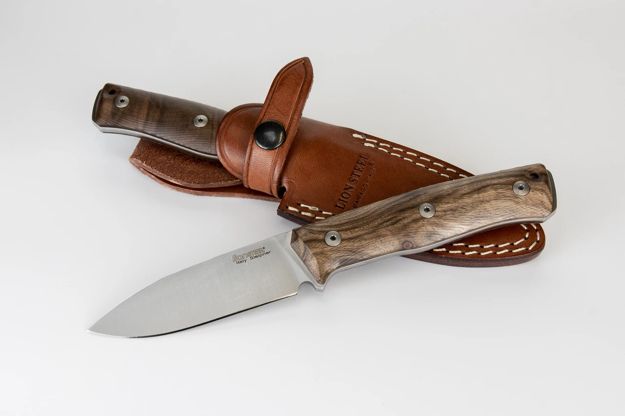 Outlet ⌛ LionSteel B35WN, 3.54" Sleipner Steel Satin Blade, Walnut Wood Handle 🔔 2 Outlet ⌛ LionSteel B35WN, 3.54" Sleipner Steel Satin Blade, Walnut Wood Handle 🔔 - Image 2