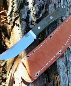 Best Pirce ⌛ Bark River Knives Bark River 02145MGC Classic Trailing Point Hunter, 4.5" CPM 154 Plain Blade, Green Canvas Micarta Handle 😍 -Automatic Knives shop ba02145mgc 1 60961.1566586106