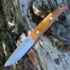 Outlet ❤️ Bark River Knives Bark River 023MNC Ultra-Lite Bushcrafter, 3.25" CPM 3V Plain Blade, Natural Canvas Micarta Handle 🧨
