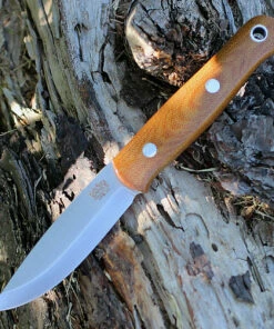 Outlet ❤️ Bark River Knives Bark River 023MNC Ultra-Lite Bushcrafter, 3.25" CPM 3V Plain Blade, Natural Canvas Micarta Handle 🧨