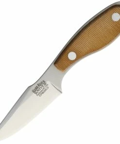 Cheap 😀 Bark River Knives Bark River 07071MNC Harpoon Necker, 3.1" CPM-20CV Plain Blade, Natural Canvas Micarta Handle ✨