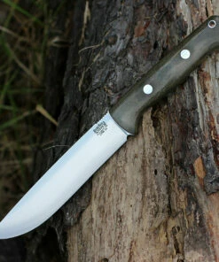 Hot Sale 😍 Bark River Knives Bark River Bravo 1.5 Field LT, 5.8" CPM 3V Plain Blade, Green Canvas Micarta Handle 🤩