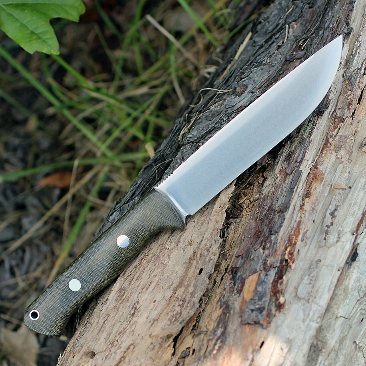 Hot Sale 😍 Bark River Knives Bark River Bravo 1.5 Field LT, 5.8" CPM 3V Plain Blade, Green Canvas Micarta Handle 🤩 2 Hot Sale 😍 Bark River Knives Bark River Bravo 1.5 Field LT, 5.8" CPM 3V Plain Blade, Green Canvas Micarta Handle 🤩 - Image 2