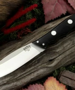 Best Sale ⌛ Bark River Knives Bark River 129MBC Canadian Special, 4" A-2 Plain Blade, Black Canvas Micarta Handle 👏