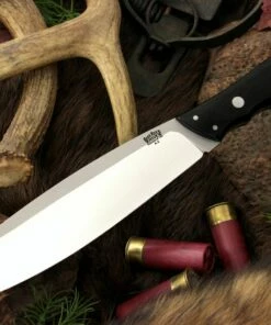 Buy 🎉 Bark River Knives Bark River 3325MBC Canadian Camp II, 8" A-2 Plain Blade, Black Canvas Micarta Handle 👍