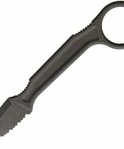 Promo 🎁 Bastinelli Creations SPADE Neck Knife BAS223S, 1.75" N690Co Dark Stonewashed Serrated Drop Point Fixed Blade, Kydex Sheath ⌛