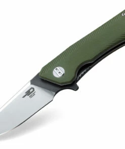 Promo 🎉 Bestech BTKG10B1 Thron, 3.0" Sandvick 12C27 Black/Satin Plain Blade, Green G-10 Handle 😍