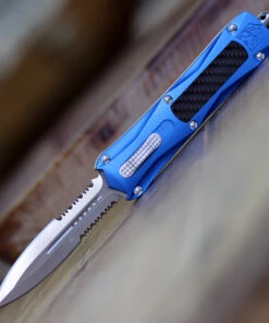 Hot Sale 🔔 CobraTec Knives BLUKCDAG2SS Blue King Cobra, 4" D2 Steel Dagger Serrated Blade, Anodized Aviation Aluminum Handle 🧨