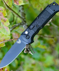 Brand new 🔔 Benchmade Knives Benchmade 4400BK CASBAH Auto, 3.4 in CPM-S30V Black Plain Blade, Black textured Grivory Handles 👏