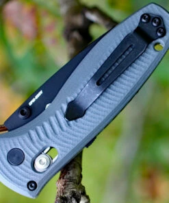 Discount ⭐ Benchmade Knives Benchmade Mini Barrage G10 Folder 585SBK-2, 2.91 in. CPM-S30V Blade, Gray Handle, Black Combo Edge 🌟 -Automatic Knives shop bm585sbk 2.2 81998.1566586695